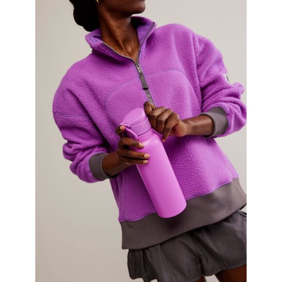 FP MOVEMENT Hit The Slopes Quarter Zip Pullover Fleece / Red Violet Combo